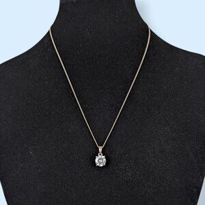 Dainty White Stone Pendant Necklace